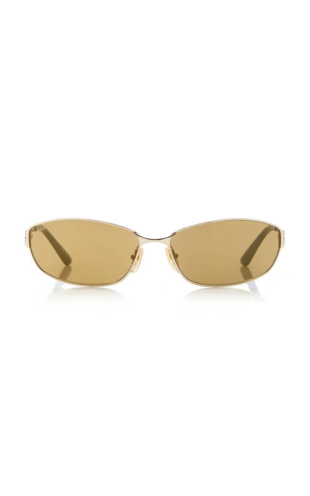 Balenciaga Balenciaga - Rectangular-Frame Metal Sunglasses - Gold - OS - Moda Operandi 1