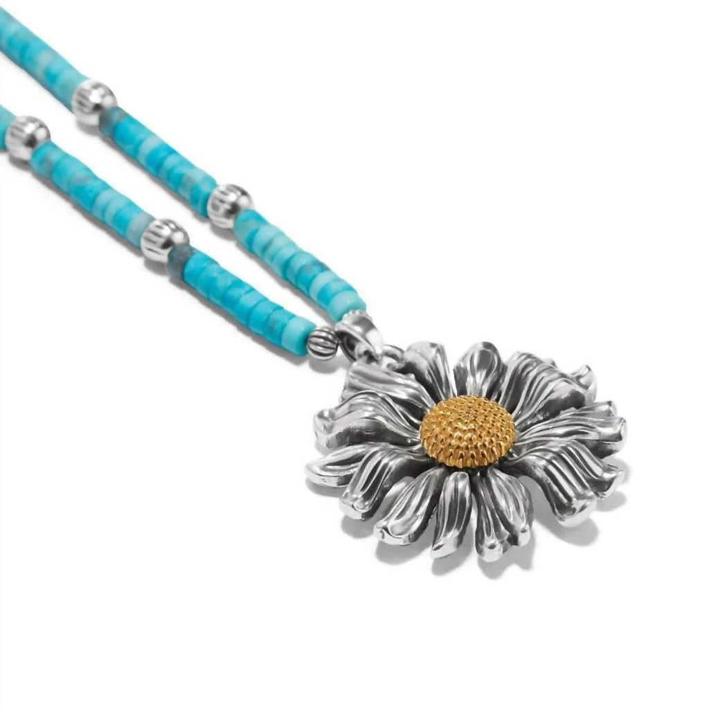 Brighton Women's Daisy Dee Necklace In Silver-Turquoise 4