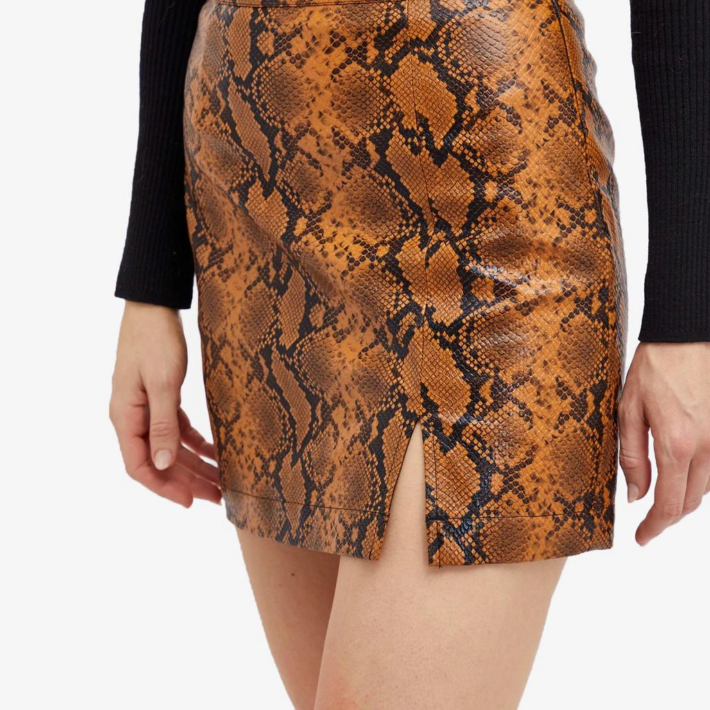 Kitri KITRI Collette Snakeskin Vinyl Mini Skirt 5