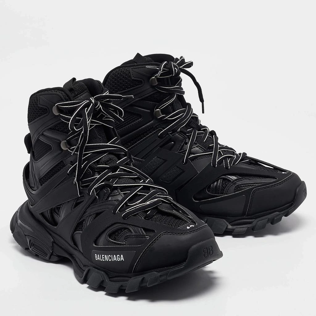 Balenciaga Balenciaga Black Mesh and Faux Leather Track Hike High Top Sneakers Size 43 4