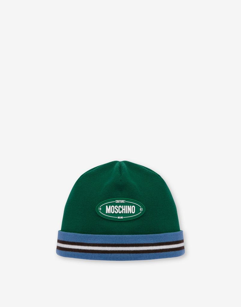 Moschino Oval Logo Wool Hat