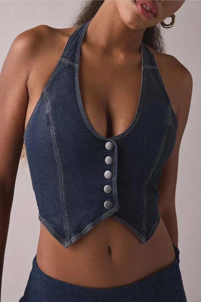 Silence + Noise Silence + Noise Esme Cropped Halter Vest Top 4