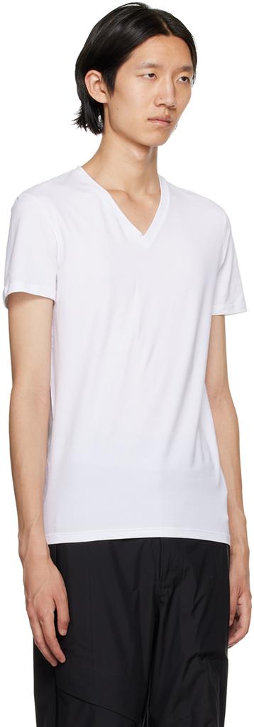 Zegna White V-Neck T-Shirt