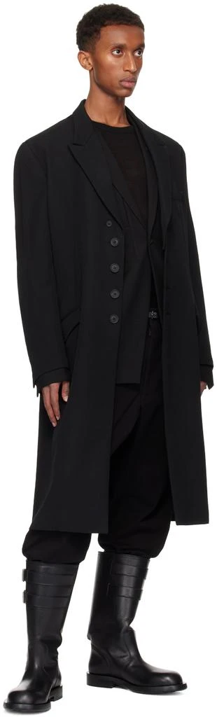 ANN DEMEULEMEESTER Black Gillian Pintuck Combat Boots 5