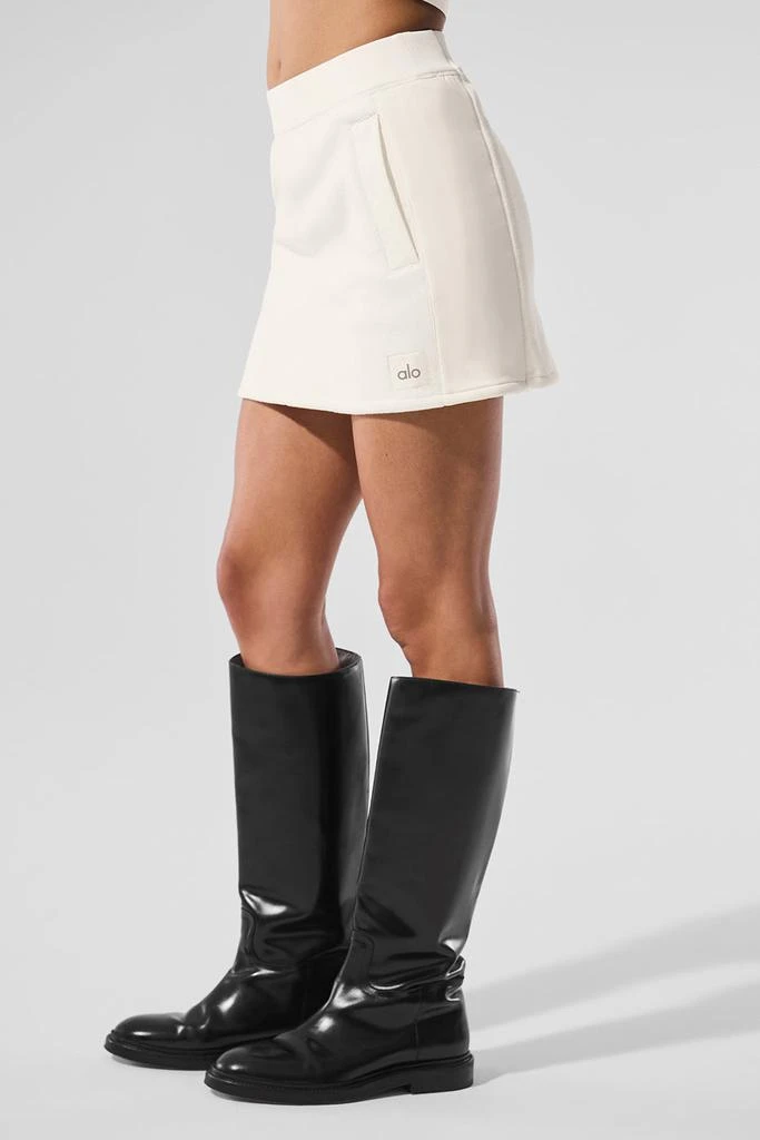 Alo Polar Fleece Wintry Mix Skirt - Ivory 4