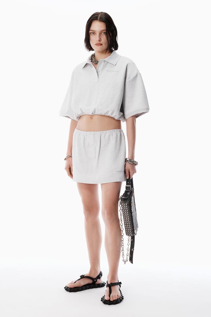 Alexander Wang light grey deconstructed miniskirt