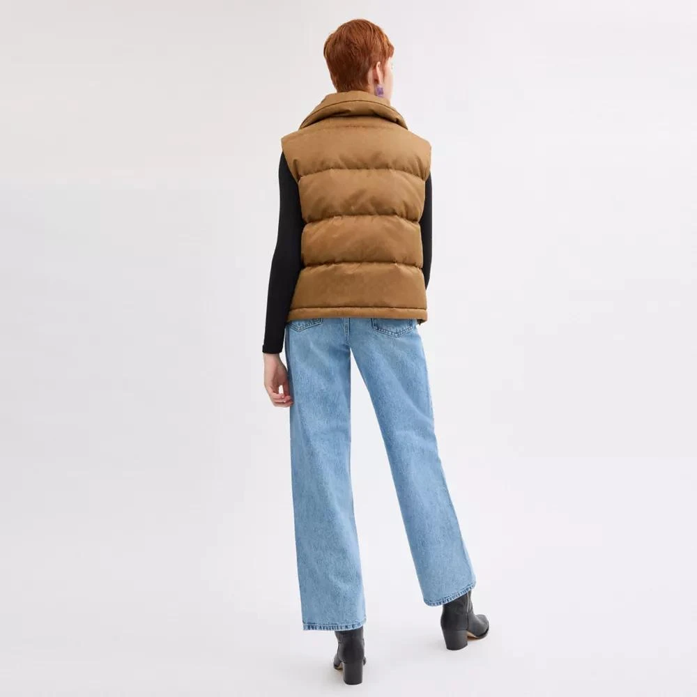 Coach Signature Jacquard Puffer Vest In Recycled Polyamide 3
