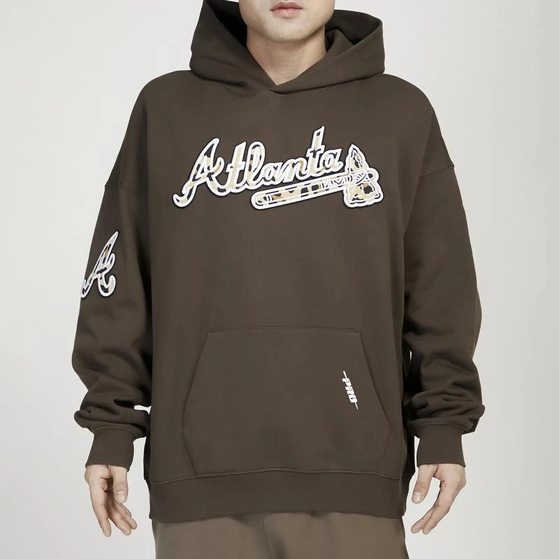 Pro Standard Pro Standard Braves Animal Drop Shoulder Hoodie - Men's 1