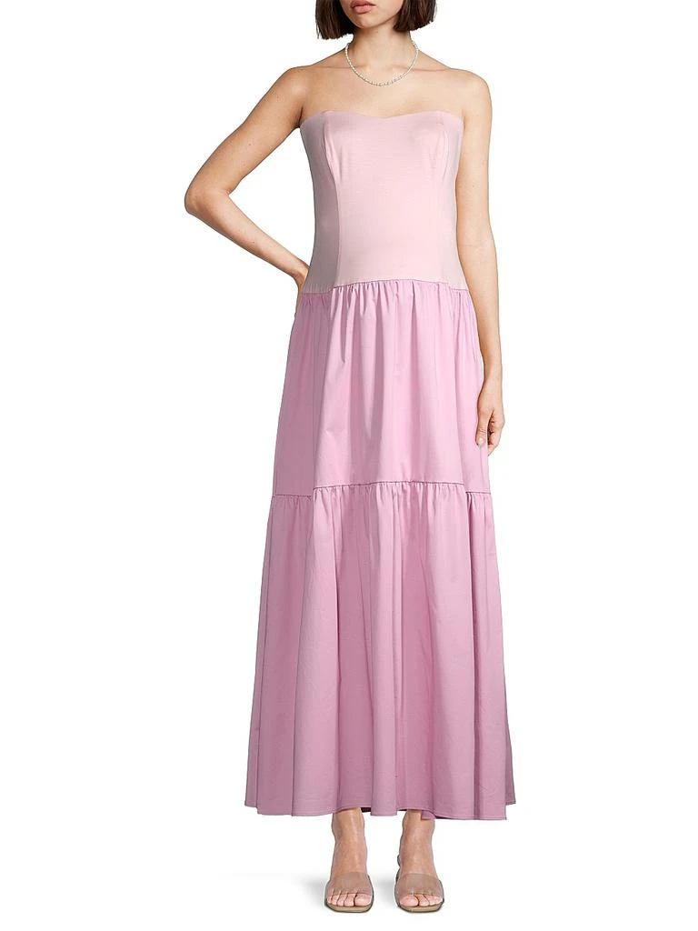 Emilia George Maternity The Evelyn Strapless Tiered Midi-Dress 2