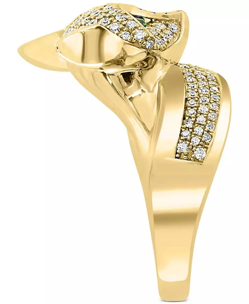 Effy EFFY® Diamond (3/8 ct. t.w.) & Tsavorite Accent Fox Ring in 14k Gold 4