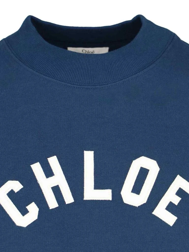 Chloé Chloé Logo Printed Mock-Neck Sweatshirt 6