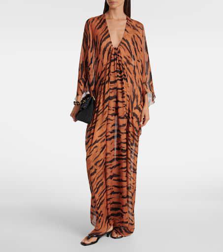 Adriana Degreas x Sabine Getty printed silk kaftan