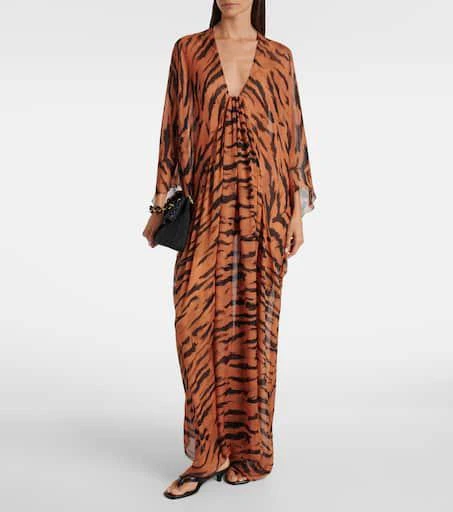 Adriana Degreas x Sabine Getty printed silk kaftan 2