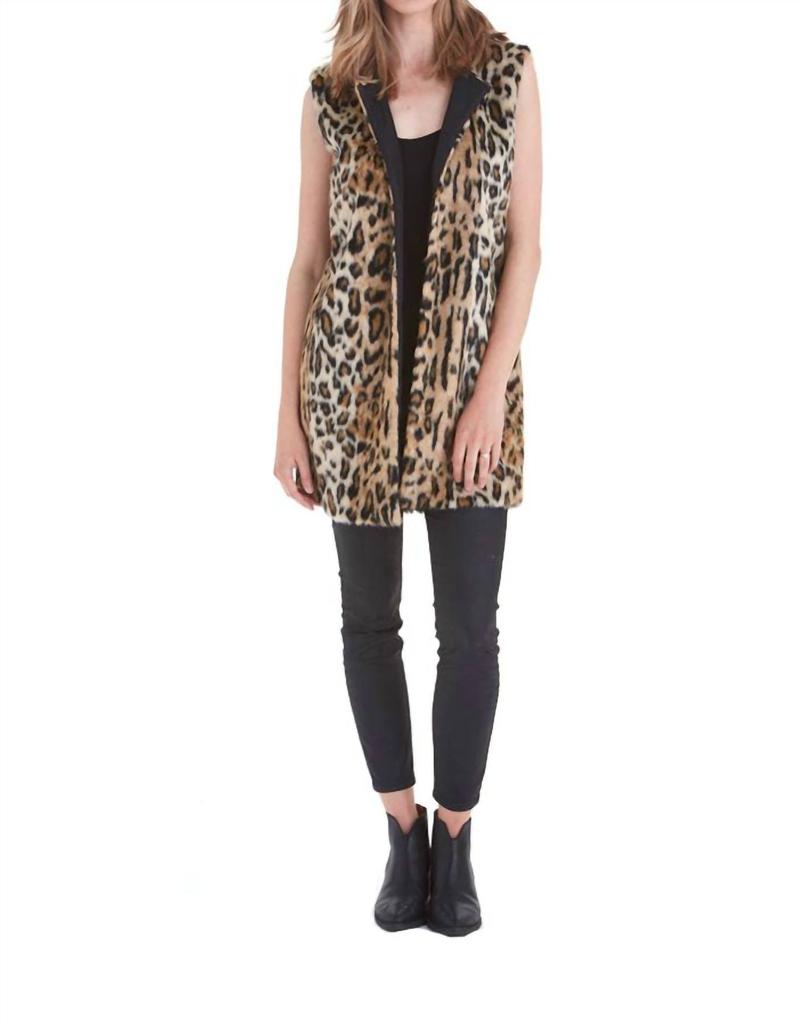 Love Token Ariah Animal Print Faux Vest