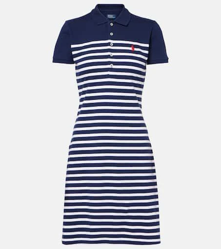 Ralph Lauren Striped cotton-blend polo dress 1