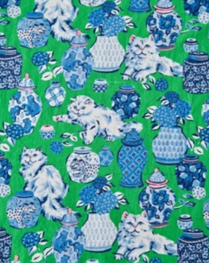 Printfresh Printfresh - Fancy Cat Short Sleeve Top 
Cropped Pants Pajama Set 2