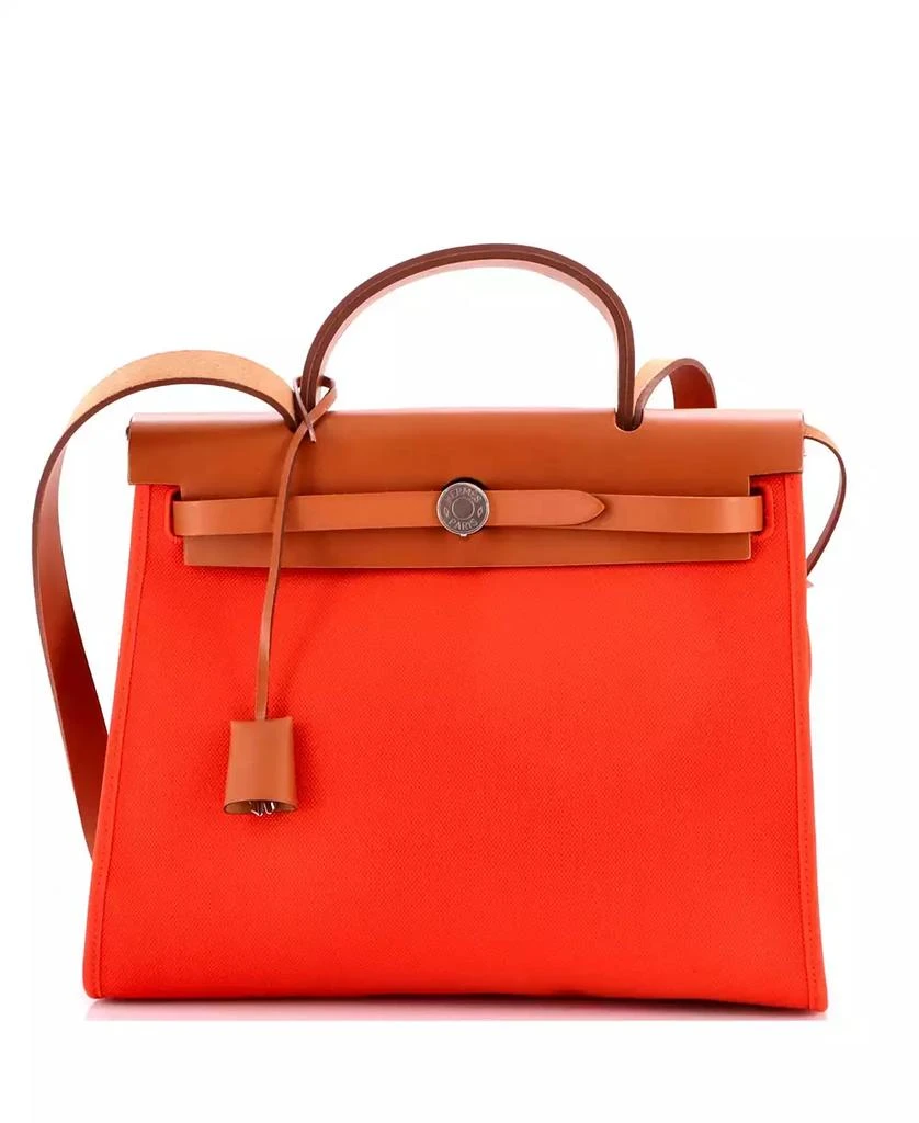 Pre-Owned HERMÉS 31 Herbag Zip Leather and Toile