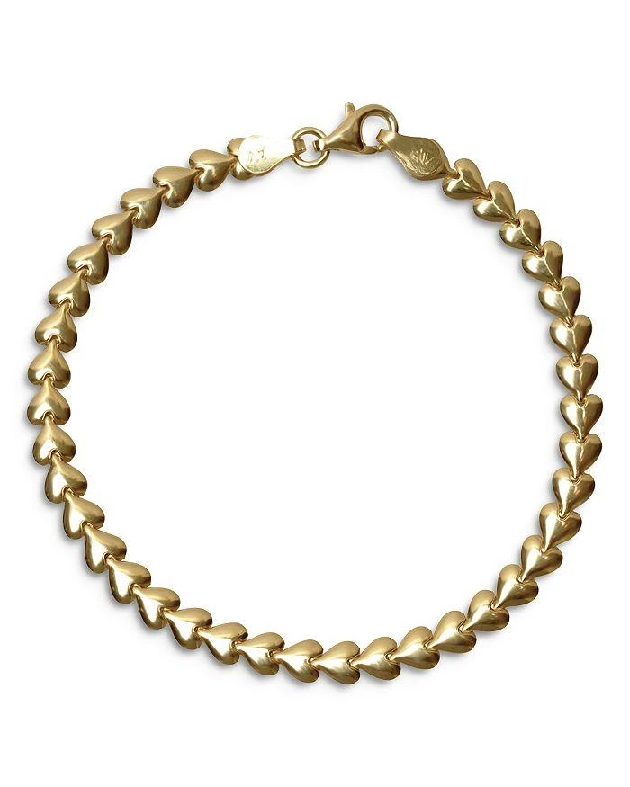 Argento Vivo Heart Line Bracelet in 18K Gold Plated Sterling Silver 1