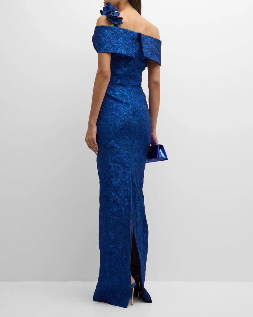 One-Shoulder Jacquard Column Gown – On Sale Now with Up to 52% Off