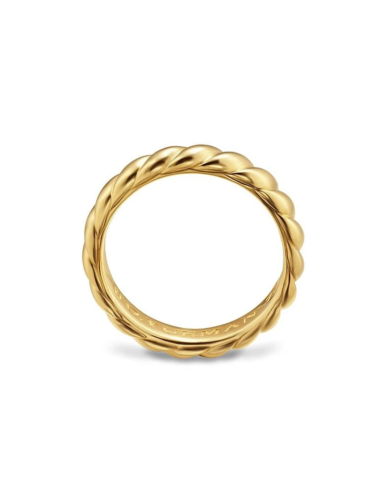 David Yurman Sculpted Cable Band Ring in 18K Yellow Gold, 5MM 4