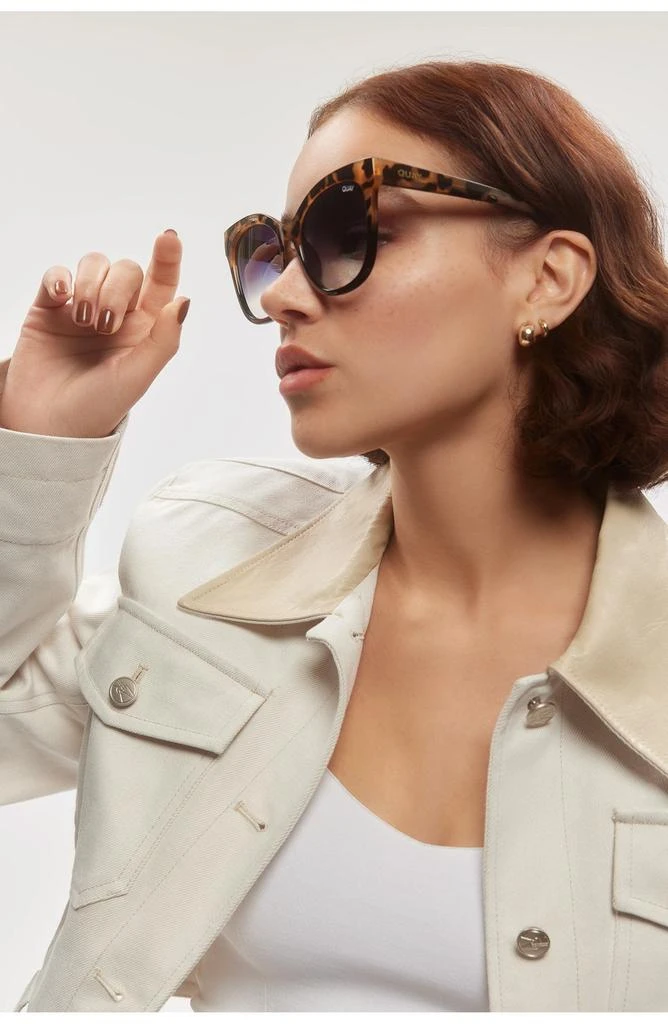 Quay It's My Way 53mm Gradient Cat Eye Sunglasses 4