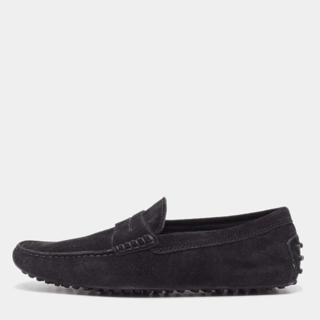Tod\'s Black Suede Penny Slip On Loafers Tod main image 3
