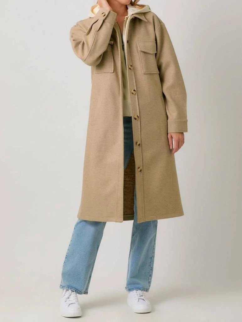 mystree Mystree - Twofer Hoodie Solid Coat 5