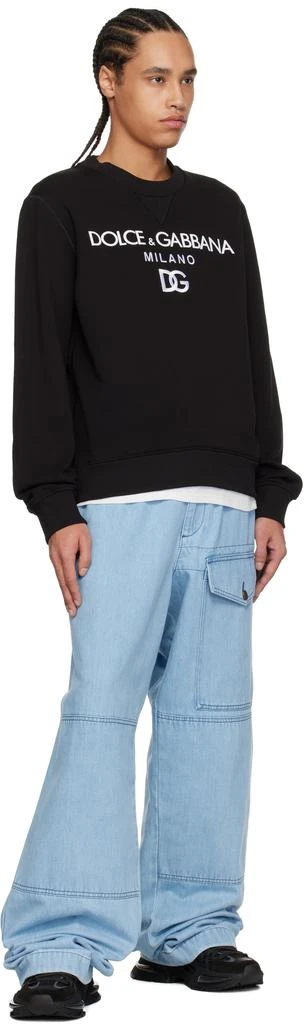 Dolce 
Gabbana Black Mixed-Material Airmaster Sneakers 5