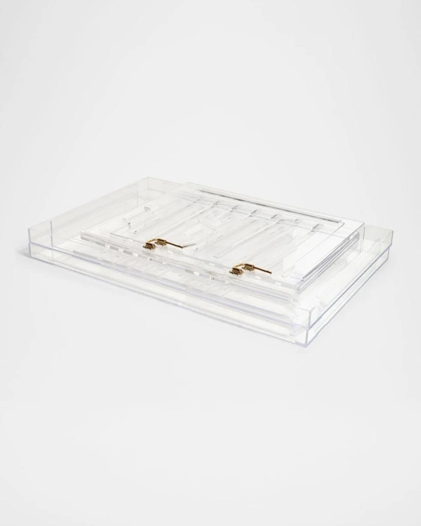 HIDDIN Small Clear View Pet Crate with Golden Latches 6