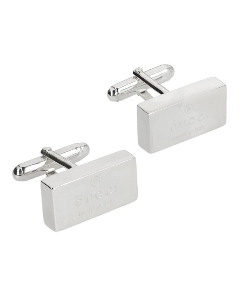 Gucci Sterling Silver Trademark Cufflinks