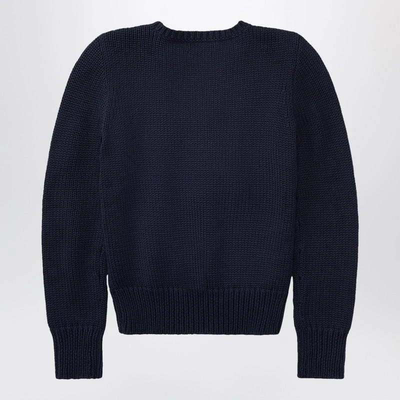 Ralph Lauren Navy blue cotton sweater with flag 2