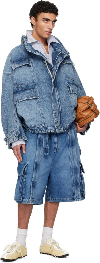 Hed Mayner Blue Flap Pocket Denim Jacket 4