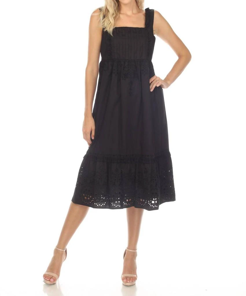 Johnny Was Jesminda Silk Midi Dress - Black - Medium Johnny Was Jesminda Silk Midi Dress - Black - Medium