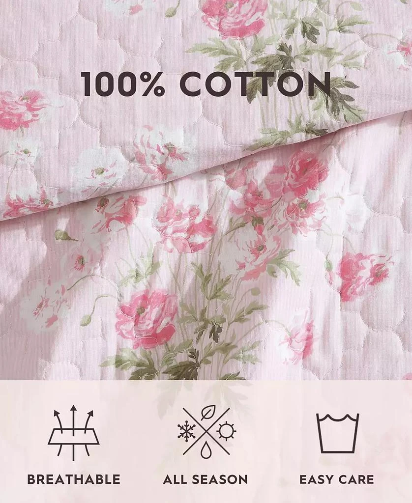 Laura Ashley Veronicas Bouquet Reversible 3 Piece Quilt Set 8