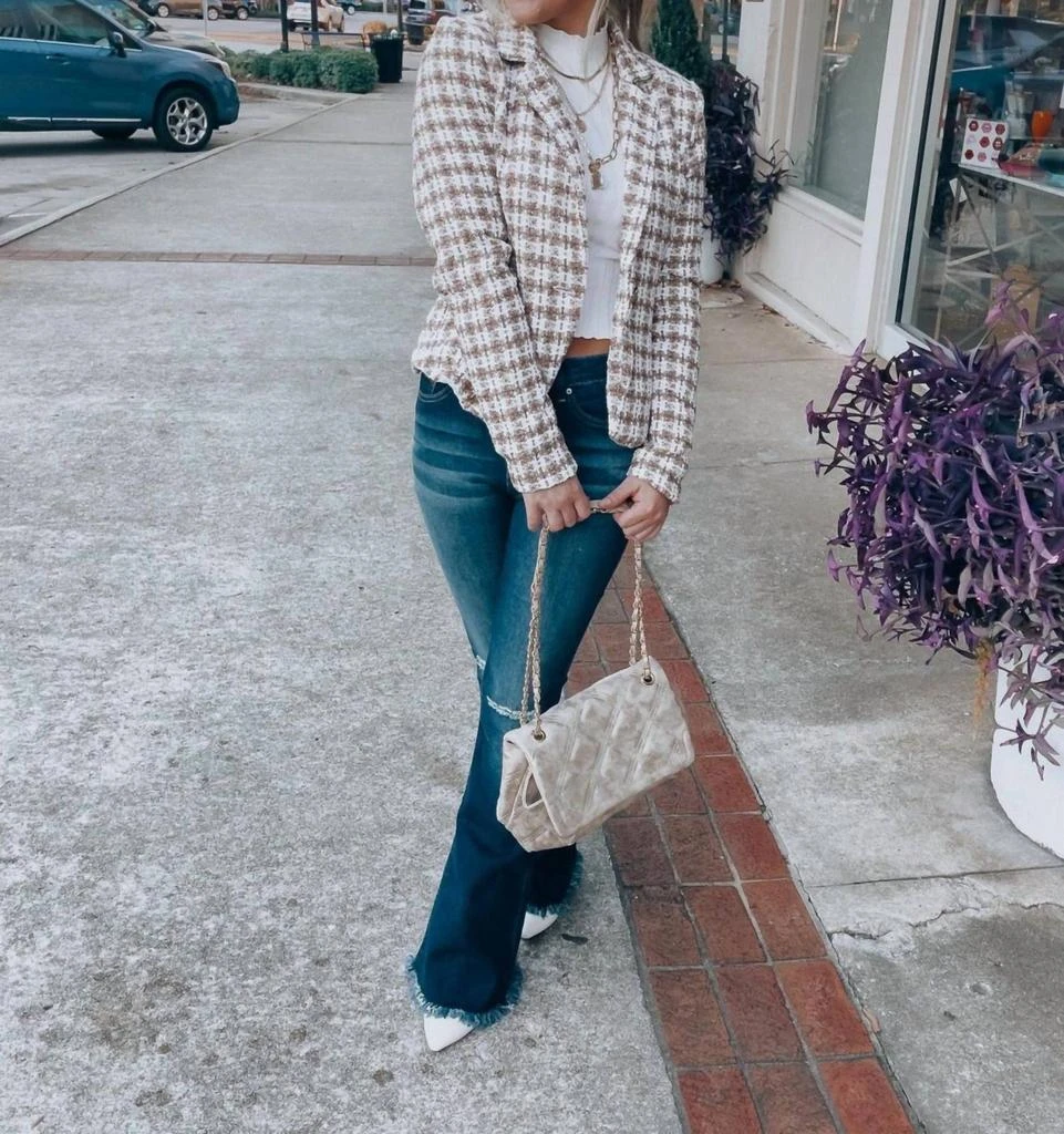 Shopirisbasic Chic Feeling Tweed Blazer In Multi 1