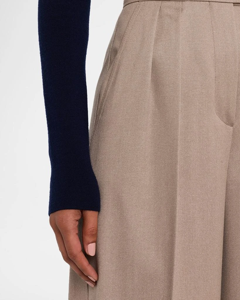 Max Mara Baden Pleated Wide-Leg Wool Pants 5