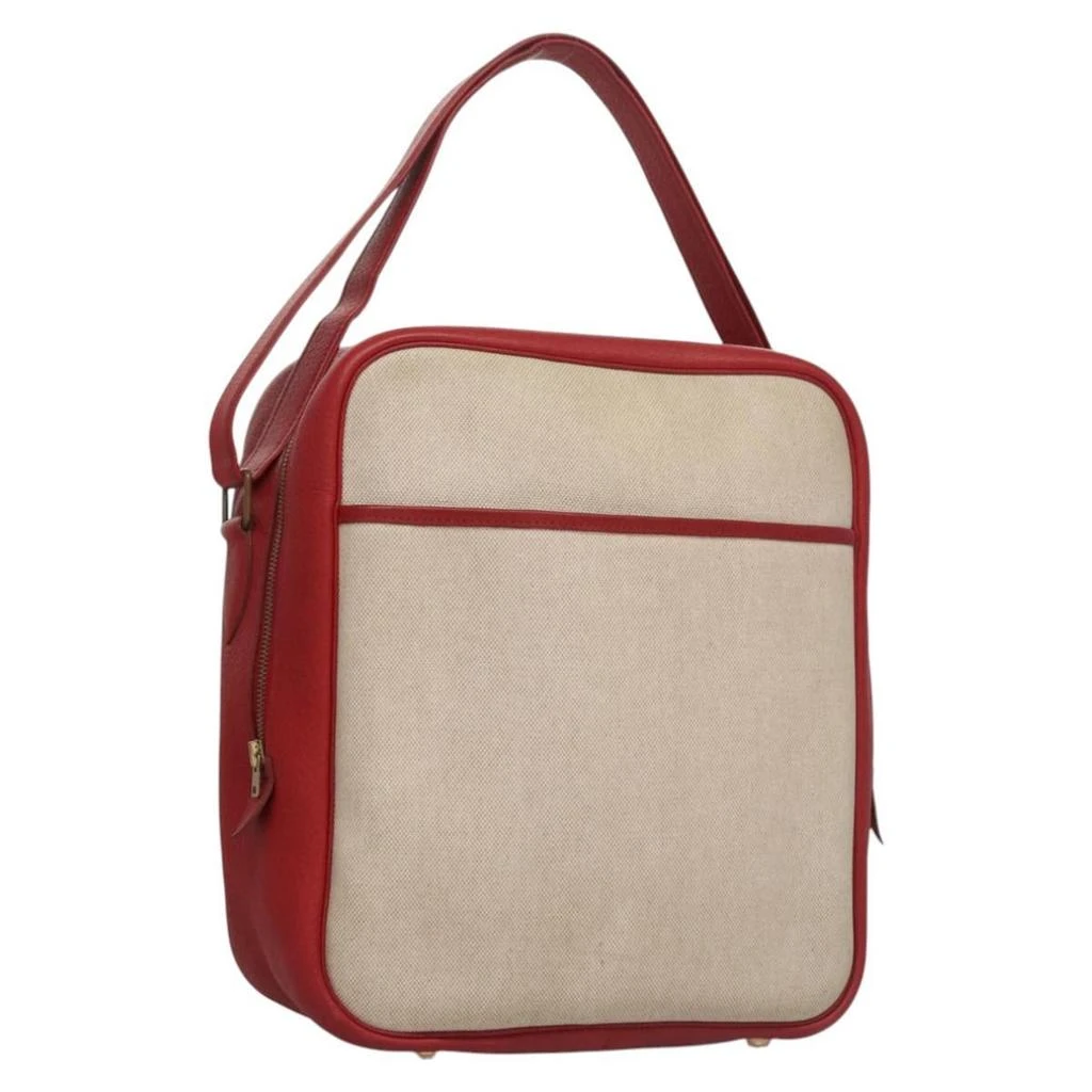 Hermes Victoria Messenger Bag Toile With Leather Canvas Bag (Pre-Owned)