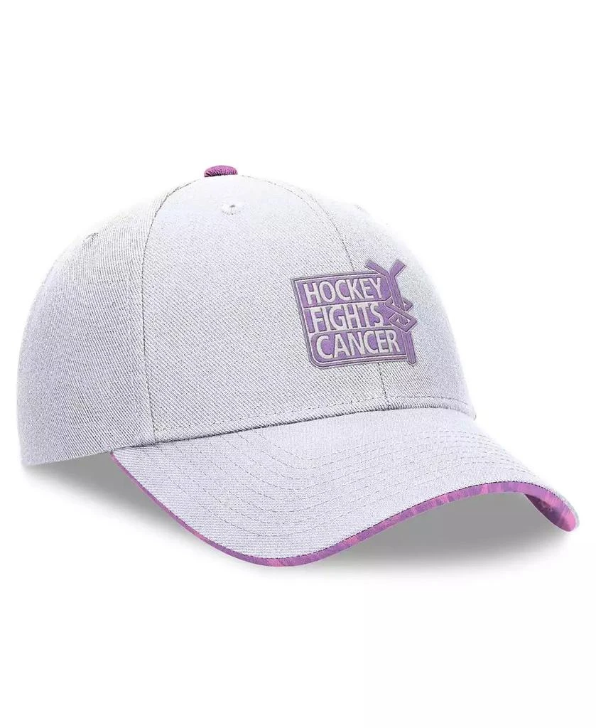 Fanatics Men's White NHL Authentic Pro Hockey Fights Cancer Adjustable Hat 3