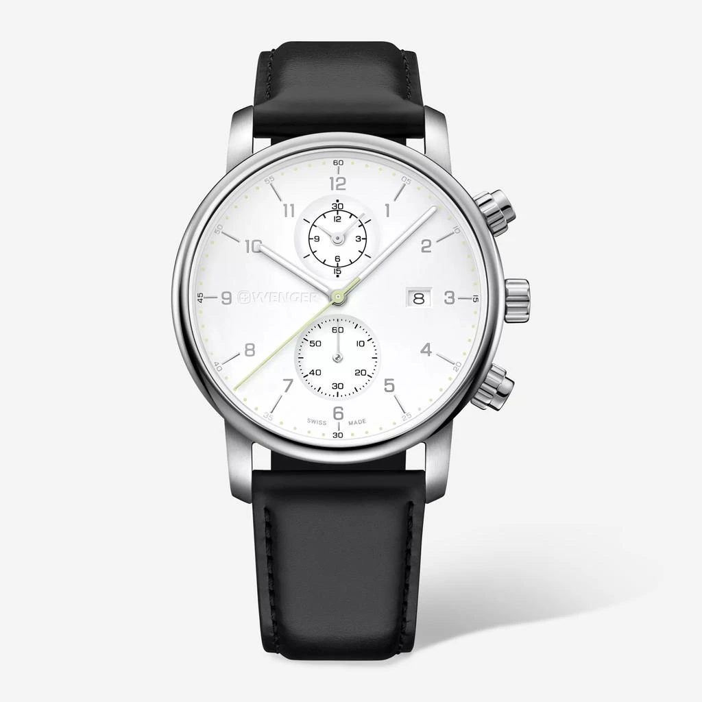 Wenger WENGER Swiss Army 01.1743.123 Urban Classic White Dial Chronograph Watch 42mm 1