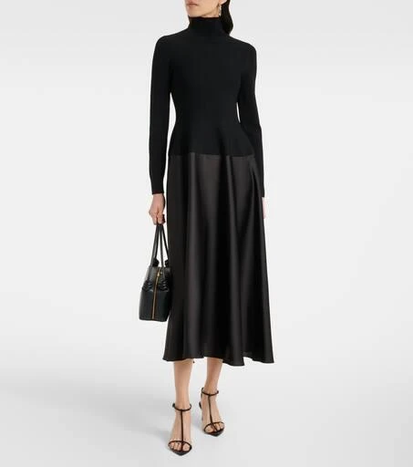 SIMKHAI Frances knitted satin midi dress 2