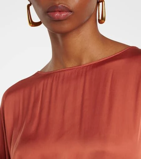 Velvet Laurel satin midi dress 4
