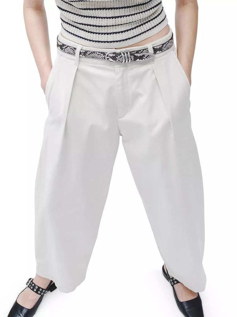Rag & Bone Donovan Cotton Barrel-Leg Pants 8