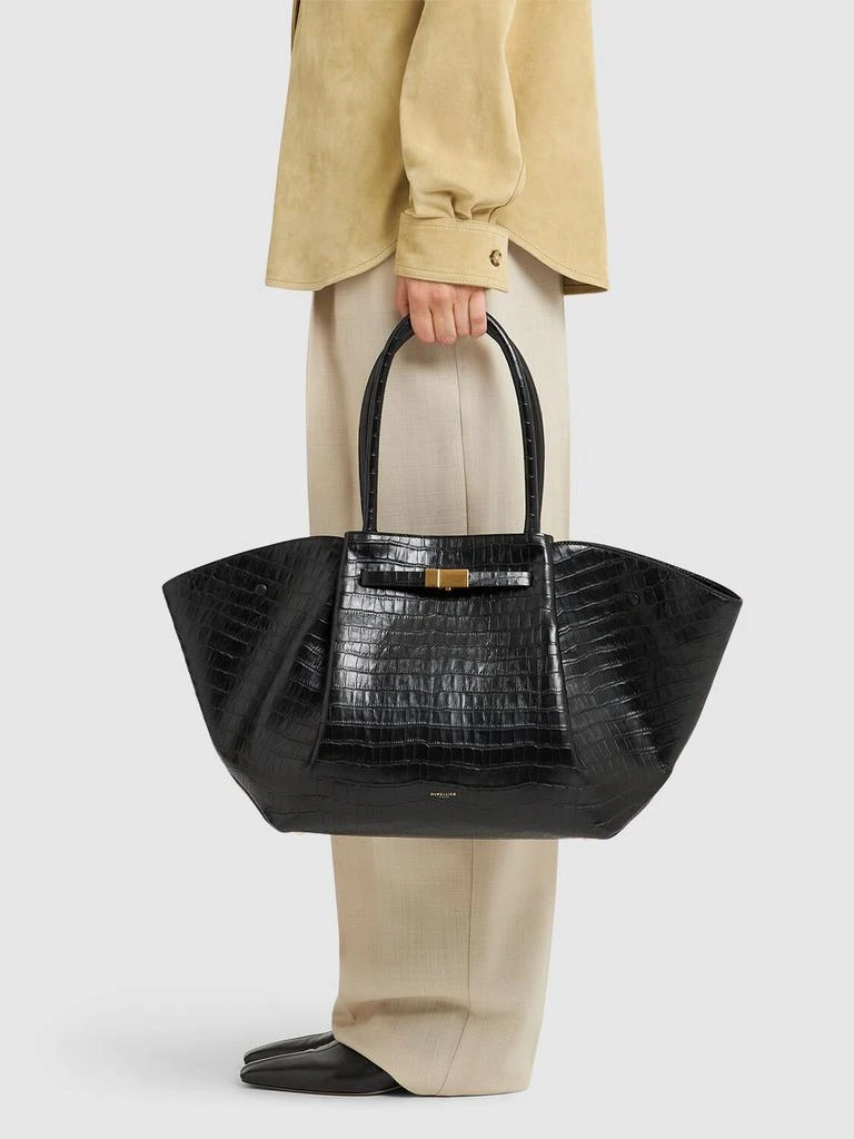 Demellier The New York Embossed Leather Tote Bag 1