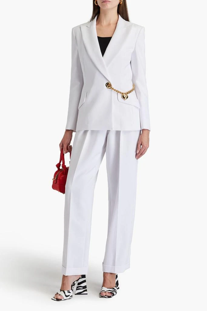 Moschino Chain-embellished crepe blazer 2