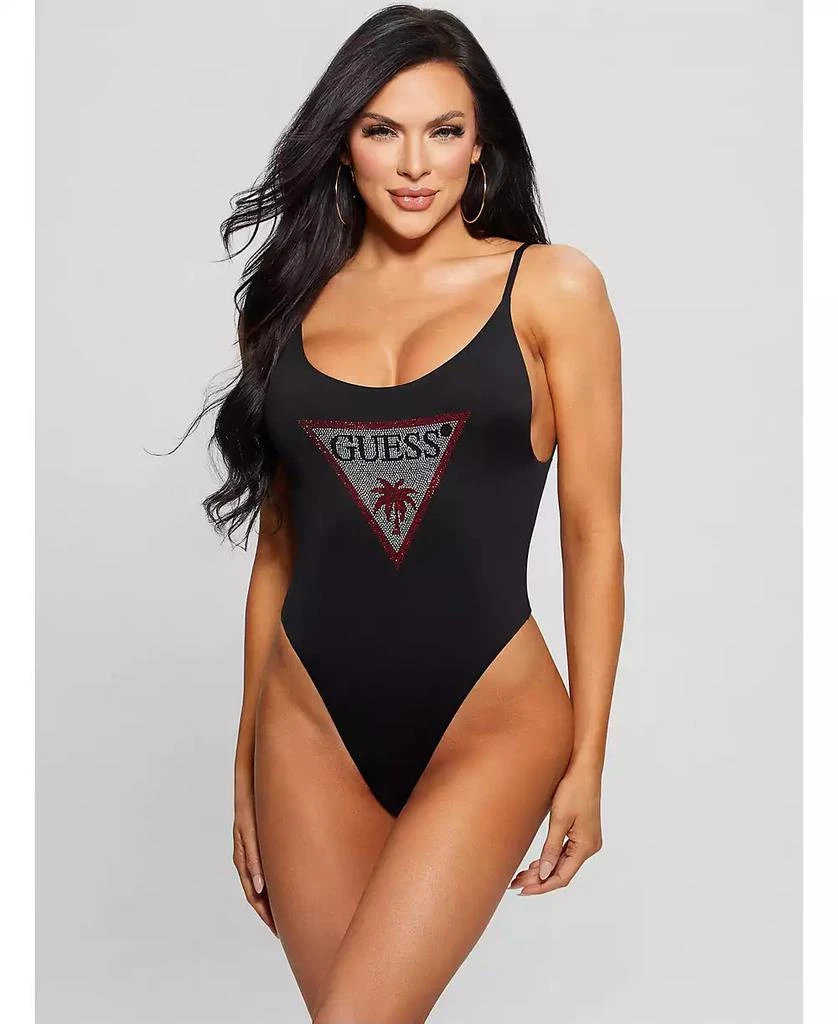 GUESS Women's Eco Metallic One-Piece Swimsuit 1