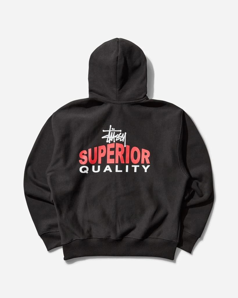 STUSSY Men's Superior Quality Zip Hoodie Black 2