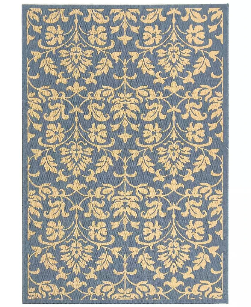 Safavieh Courtyard Blue and Natural Area Rug Collection