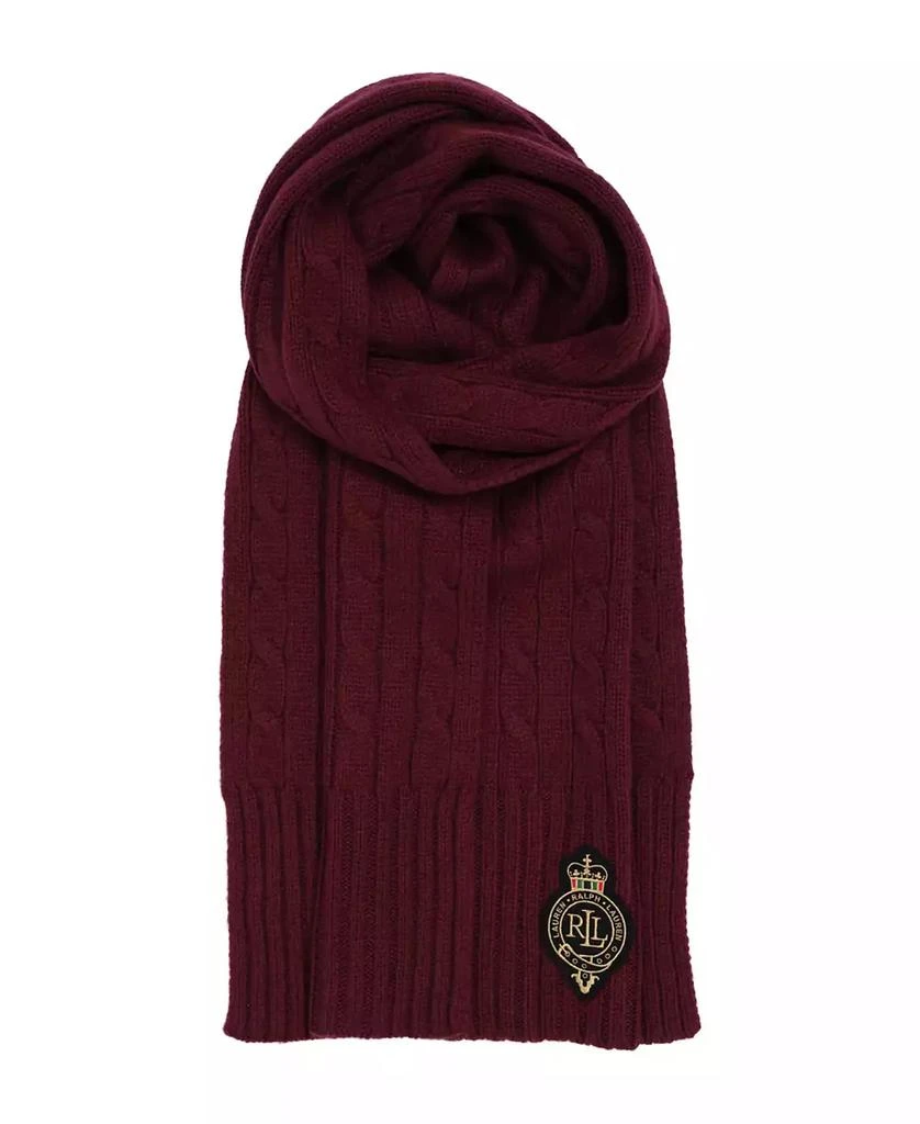 Ralph Lauren Cable Crest Patch Scarf 1