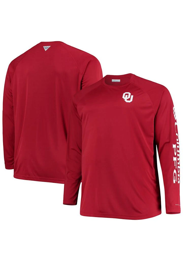 Columbia NCAA Oklahoma Sooners Big 
Tall Terminal Tackle Raglan Omni-Shade Long Sleeve T-Shirt