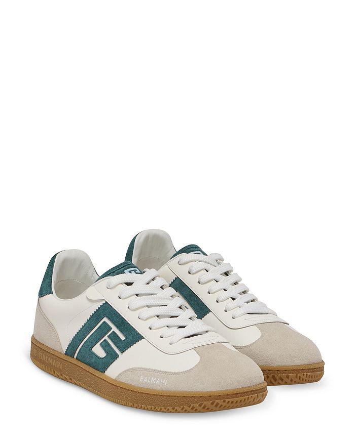 【送料&関税込】Balmain b-east White Leather Blend Sneakers Balmain B-East Leather & Mesh Sneakers | Saks Fifth Avenue